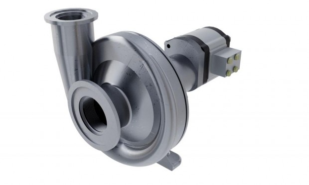 BOMBA CENTRÍF. INOX (ENTR. FLANGE 300 E ROSCA 2" / SAÍDA FLANGE 220 E ROSCA 1 ½") COM MOTOR HIDR. 16CM³