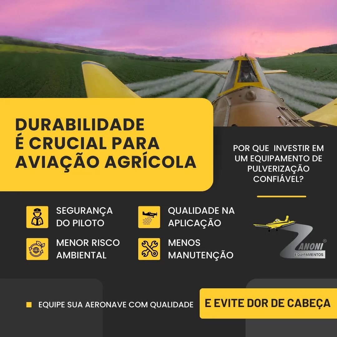 Por que durabilidade é crucial na aviação agrícola?