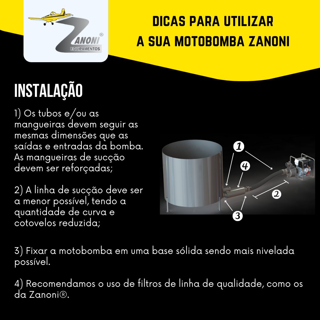 Dicas para utilizar sua motobomba Zanoni