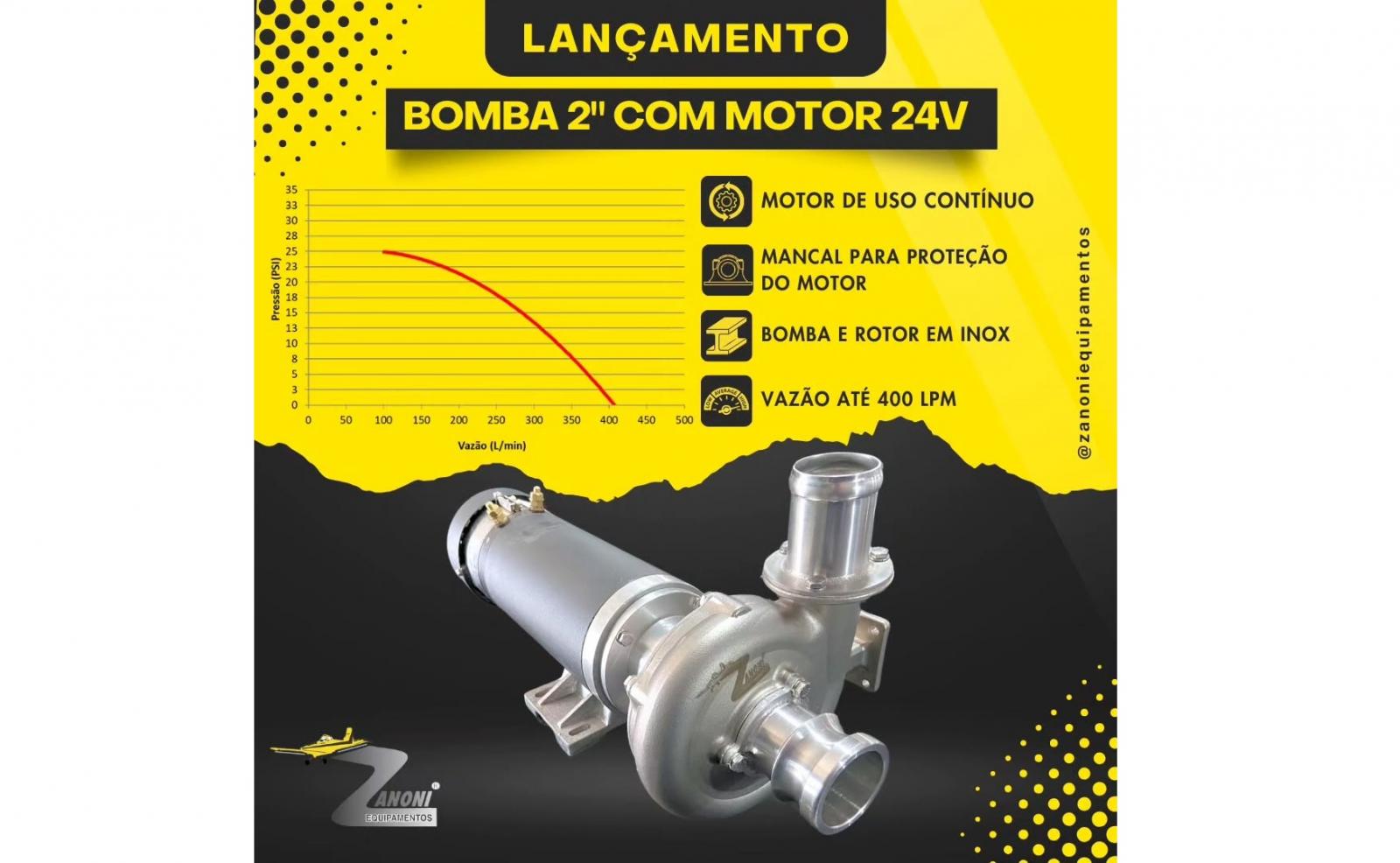 Nova bomba de 2" com motor 24V